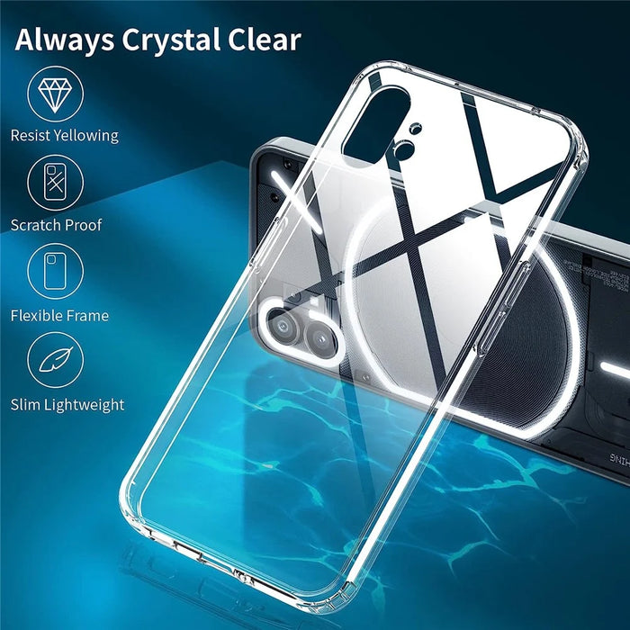 Transparent Mobile Phone Case for Nothing Phone (2) Anti-Drop Shockproof TPU + PC Slim Hybrid Cover - 2