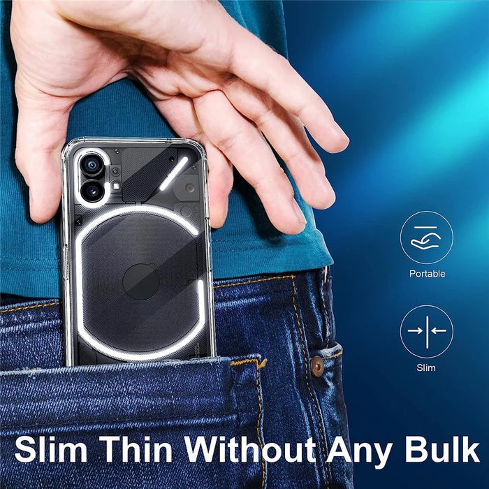 Transparent Mobile Phone Case for Nothing Phone (2) Anti-Drop Shockproof TPU + PC Slim Hybrid Cover - 5