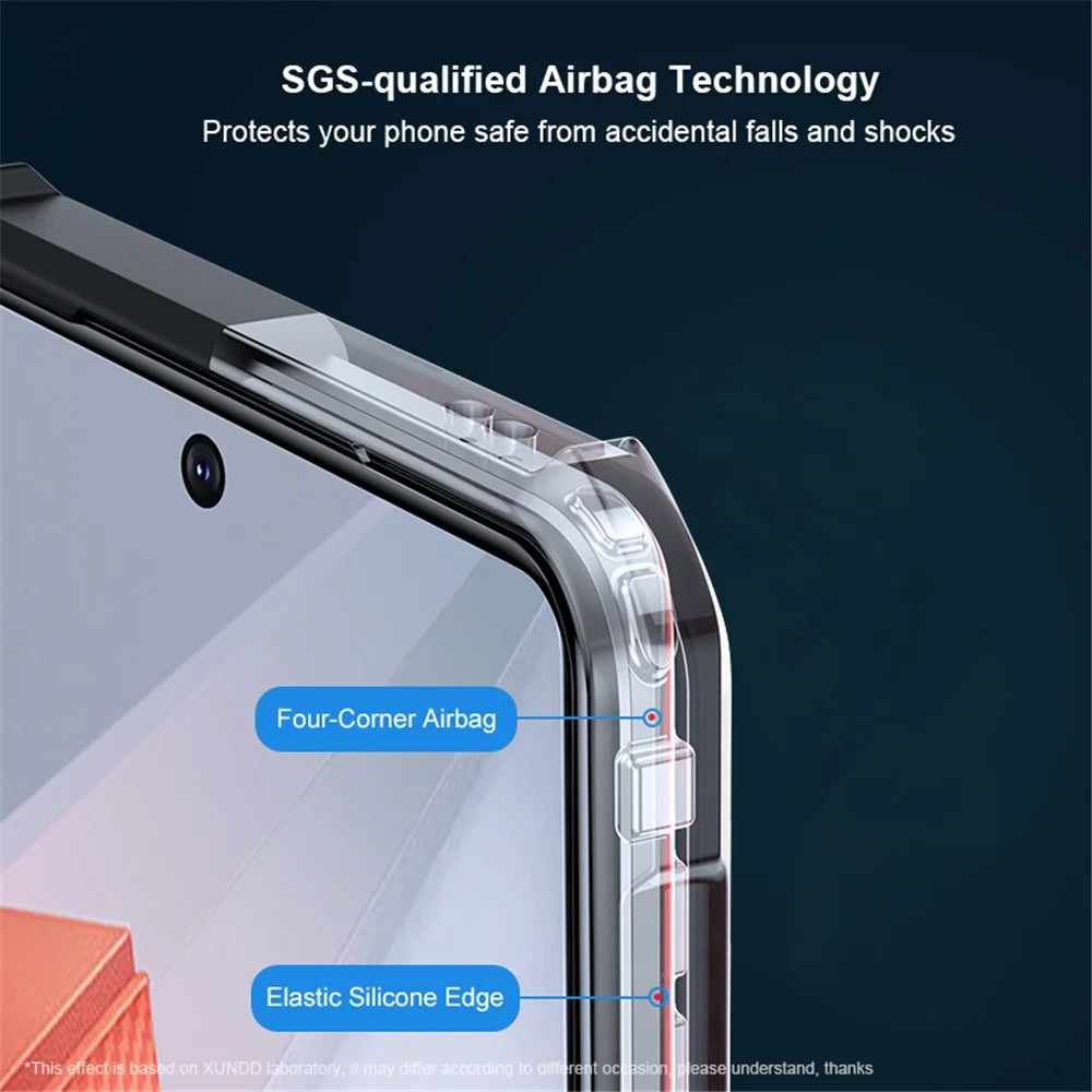 XUNDD For vivo iQOO Neo8 5G / Neo8 Pro 5G Phone Case Acrylic+TPU Protective Phone Cover - Black / Laser Texture - 3