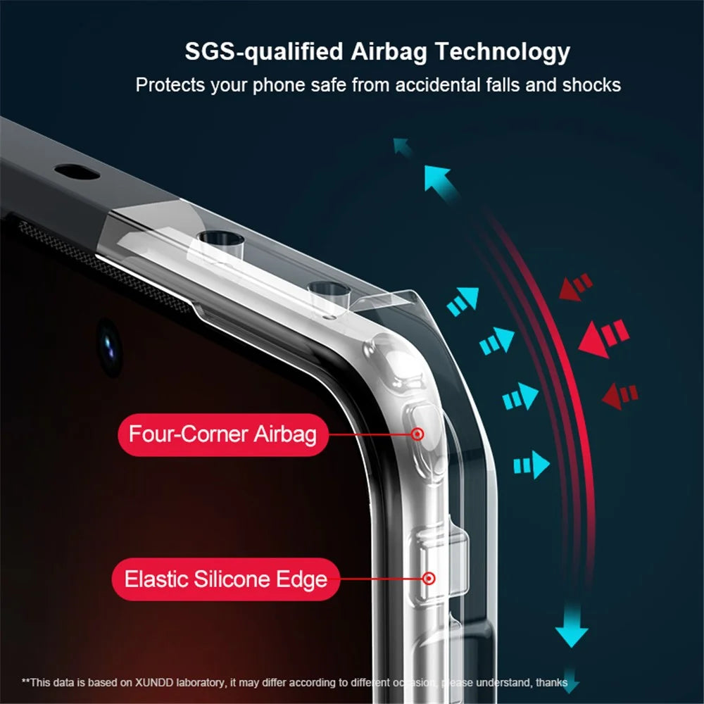 XUNDD For Realme GT Neo5 SE 5G Phone Case Drop-proof Acrylic+TPU Cover - Black / Laser Texture - 3
