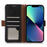 RFID Blocking Phone Case for iPhone 15 Pro Max , Genuine Cow Leather Wallet Phone Stand Cover - Black - 2