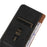 KHAZNEH For iPhone 15 Pro Max RFID Blocking Phone Case Genuine Cow Leather Wallet Stand Flip Cover - Black - 4