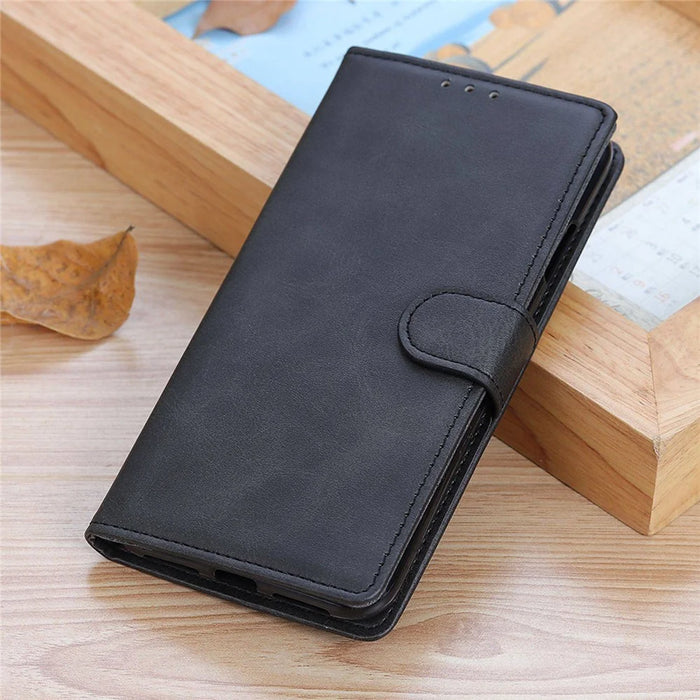 Phone Case for Nokia XR21 , Cowhide Texture PU Leather+TPU Foldable Stand Wallet Cover - Black - 6
