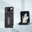 ABEEL For Samsung Galaxy Z Flip4 5G Protective Cover Genuine Cow Leather+PC Kickstand Phone Case - Black - 2