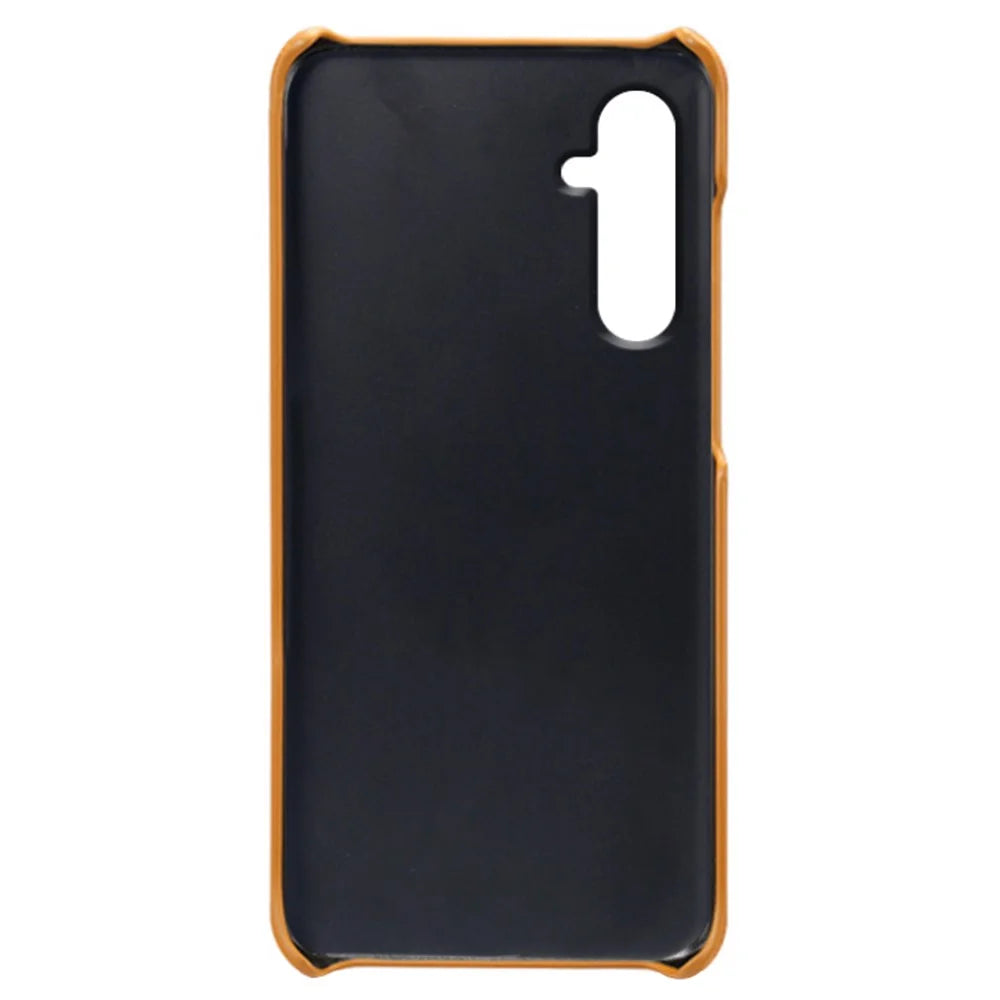For Samsung Galaxy M54 5G / F54 5G Dual Card Slots Phone Case PU Leather Coated Hard PC Back Cover - Orange - 4