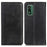 For Nokia XR21 Wallet Phone Case Drop Protection Stand TPU+Split Leather Mobile Phone Shell Cover - Black - 1