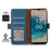 RFID Blocking Genuine Cow Leather Case for Nokia XR21, Wallet Stand Full Protection Phone Cover - Blue - 2
