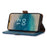 RFID Blocking Genuine Cow Leather Case for Nokia XR21, Wallet Stand Full Protection Phone Cover - Blue - 4