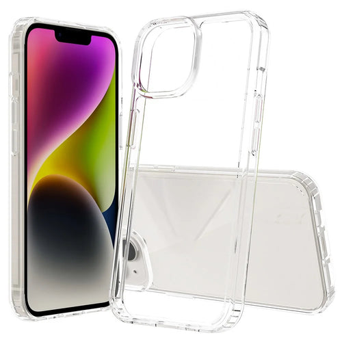 For iPhone 15 HD Clear Design Acrylic+TPU Hybrid Phone Case Cover Anti-Scratch Smartphone Shell - 1