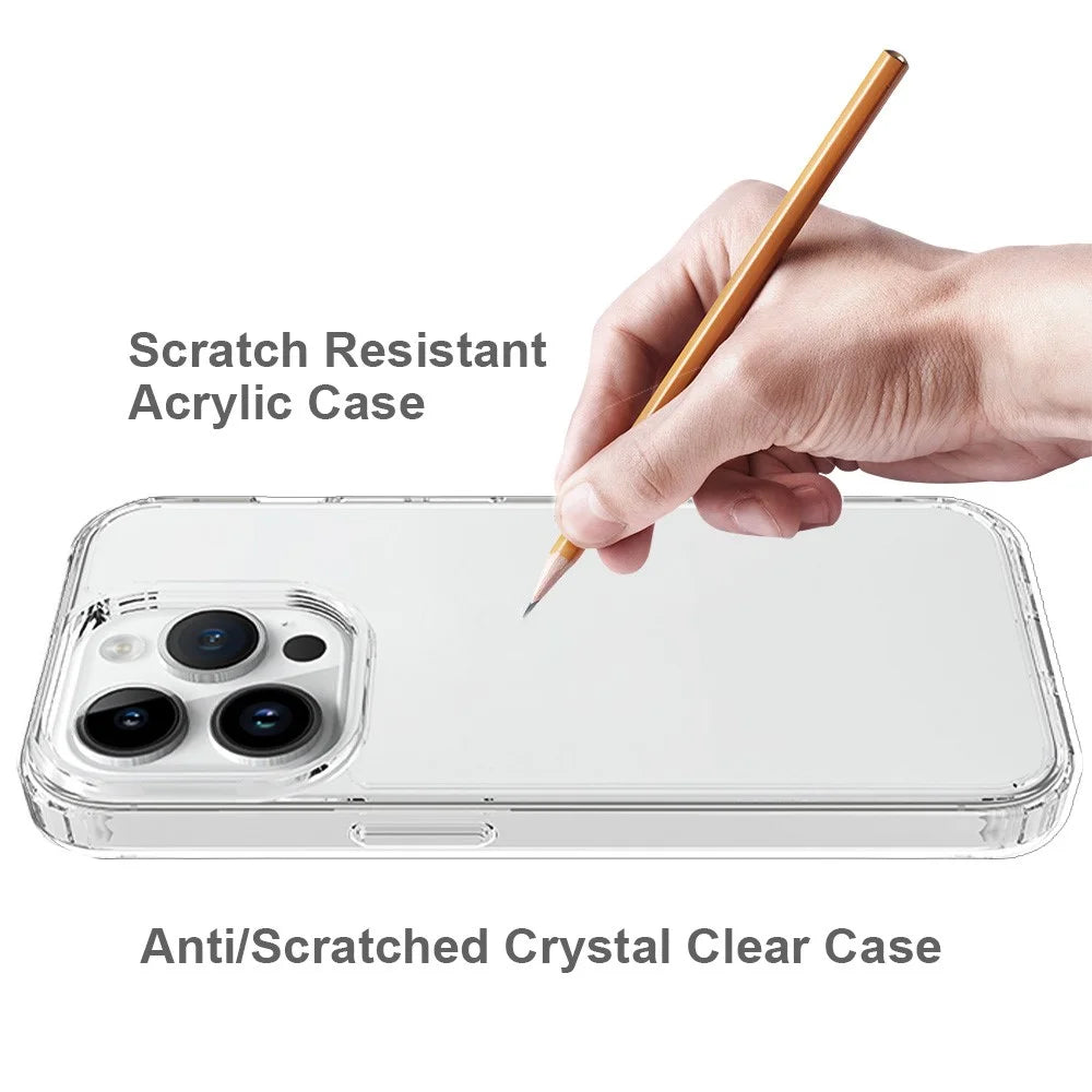 For iPhone 15 Pro Slim-Fit Hybrid Phone Cover Shell Anti-Scratch Clear Acrylic+TPU Mobile Phone Case - 2