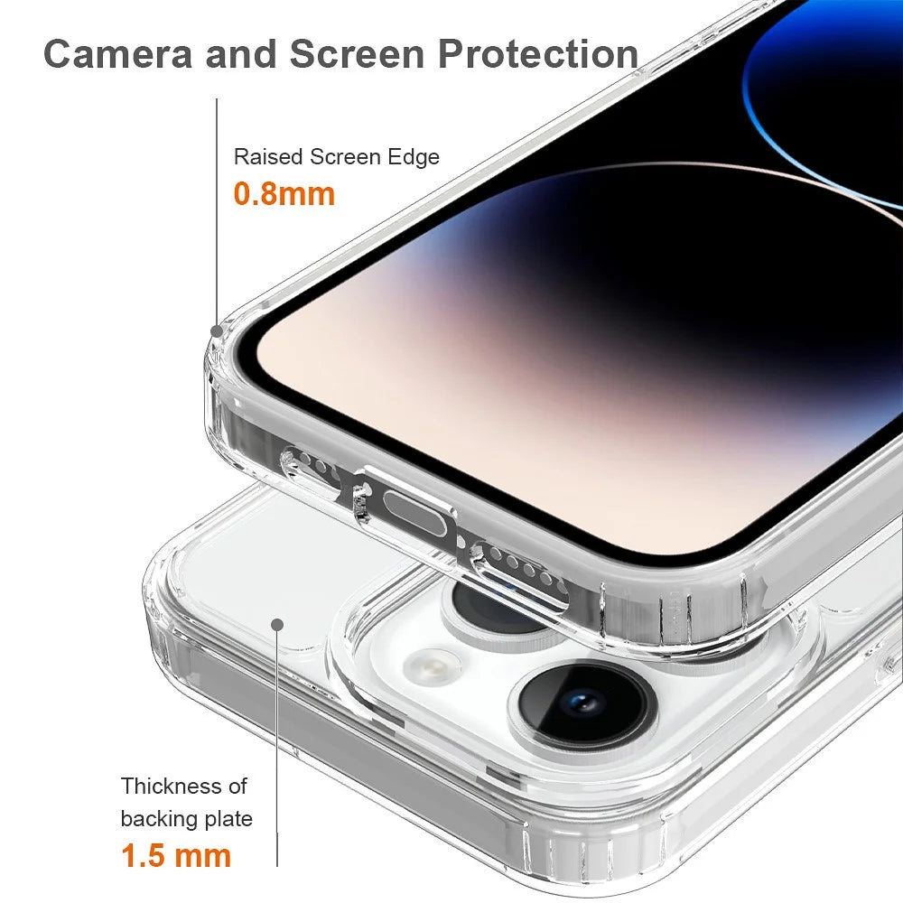For iPhone 15 Pro Slim-Fit Hybrid Phone Cover Shell Anti-Scratch Clear Acrylic+TPU Mobile Phone Case - 5
