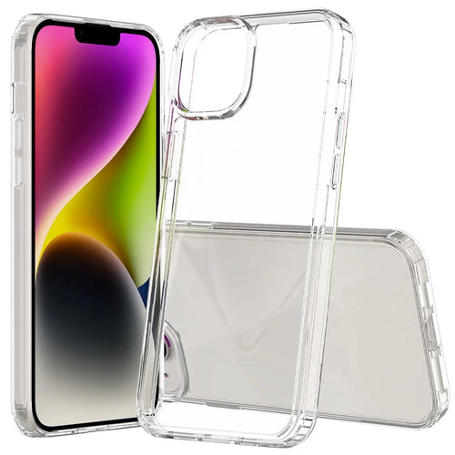 For iPhone 15 Plus Clear Acrylic+TPU Hybrid Phone Cover Anti-Scratch Mobile Phone Case Shell - 1