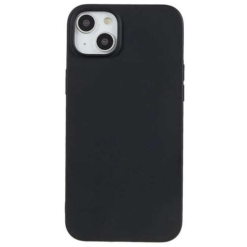 Phone Cover for iPhone 15 Fingerprint Free Matte Finish TPU Back Case - Black - 1