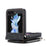 Protective Wallet Case for Samsung Galaxy Z Flip5 5G Retro PU Leather PC Phone Cover with Kickstand - Black - 4