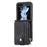 Protective Wallet Case for Samsung Galaxy Z Flip5 5G Retro PU Leather PC Phone Cover with Kickstand - Black - 5