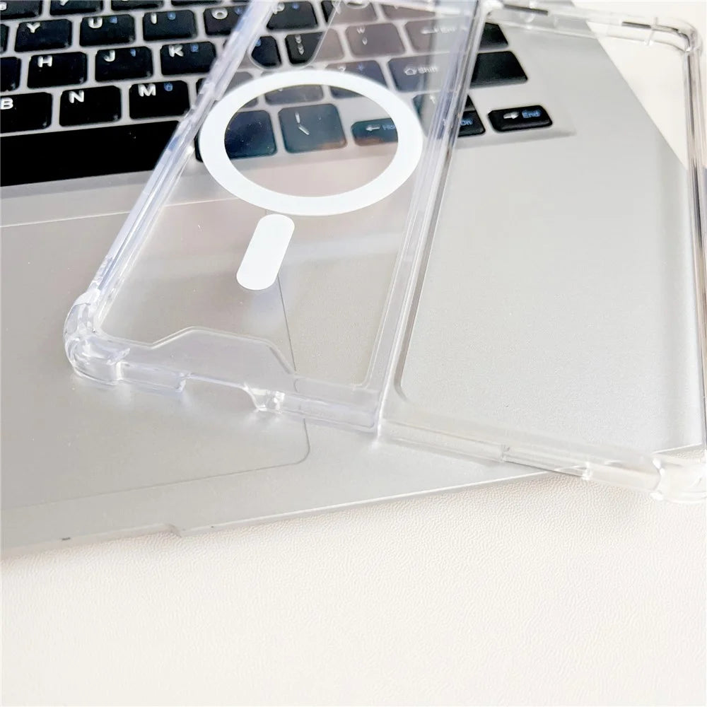 For Samsung Galaxy Z Fold5 5G Magnetic Phone Case Anti-Scratch Hard PC Clear Cover - 6