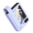 Slim Case for Samsung Galaxy Z Flip5 5G Protective PU Leather PC Phone Cover with Finger Strap - Purple - 1