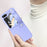 Slim Case for Samsung Galaxy Z Flip5 5G Protective PU Leather PC Phone Cover with Finger Strap - Purple - 4