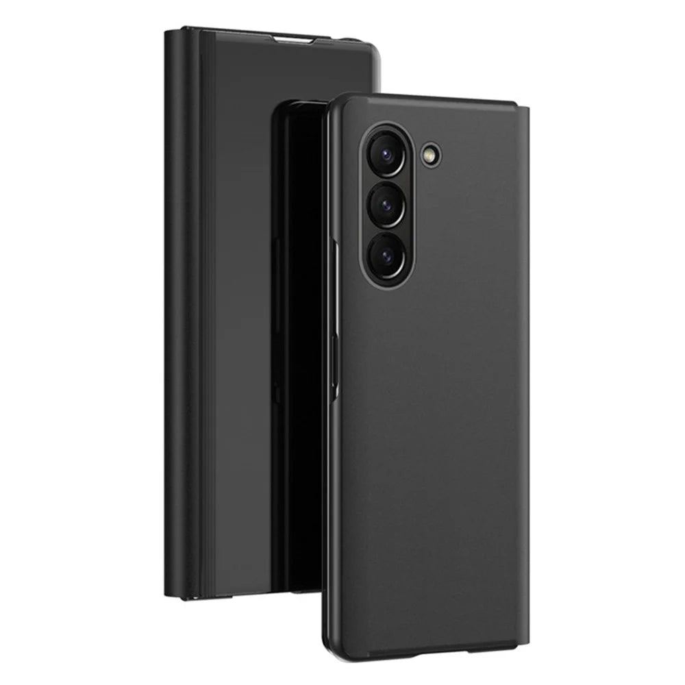 For Samsung Galaxy Z Fold5 5G Flip Leather Cover with Stand Full Body Protective Phone Case - Black - 2