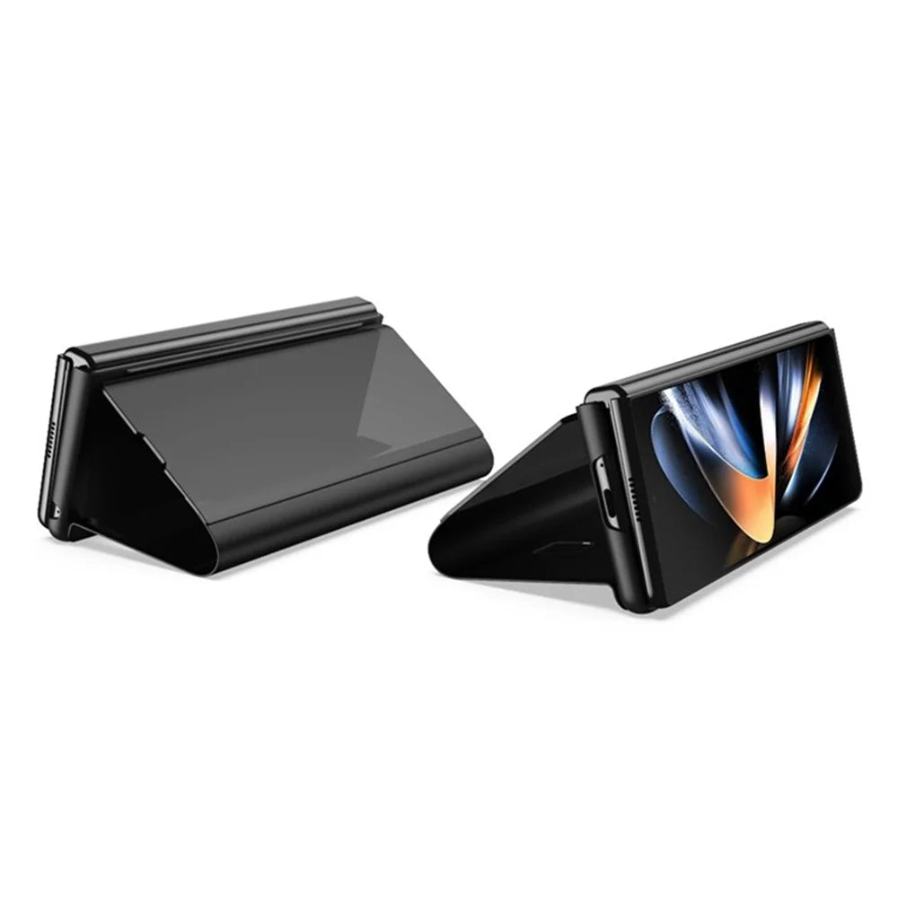 For Samsung Galaxy Z Fold5 5G Flip Leather Cover with Stand Full Body Protective Phone Case - Black - 5