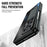 For Samsung Galaxy Z Fold5 5G Hard PC Kickstand Case Shockproof AG Matte Phone Cover - Black - 4