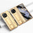 For vivo X Fold2 Kickstand Phone Case PU Leather+PC Shockproof Protective Cover with Glass Film - Rose Gold / Gold - 2