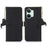 For OnePlus Nord 3 5G / Ace 2V Wallet Phone Case Genuine Cow Leather RFID Blocking Stand Cover - Black - 1