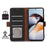 For OnePlus Nord 3 5G / Ace 2V Wallet Phone Case Genuine Cow Leather RFID Blocking Stand Cover - Black - 2