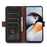 For OnePlus Nord 3 5G / Ace 2V Wallet Phone Case Genuine Cow Leather RFID Blocking Stand Cover - Black - 4