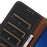 For OnePlus Nord 3 5G / Ace 2V Wallet Phone Case Genuine Cow Leather RFID Blocking Stand Cover - Black - 5
