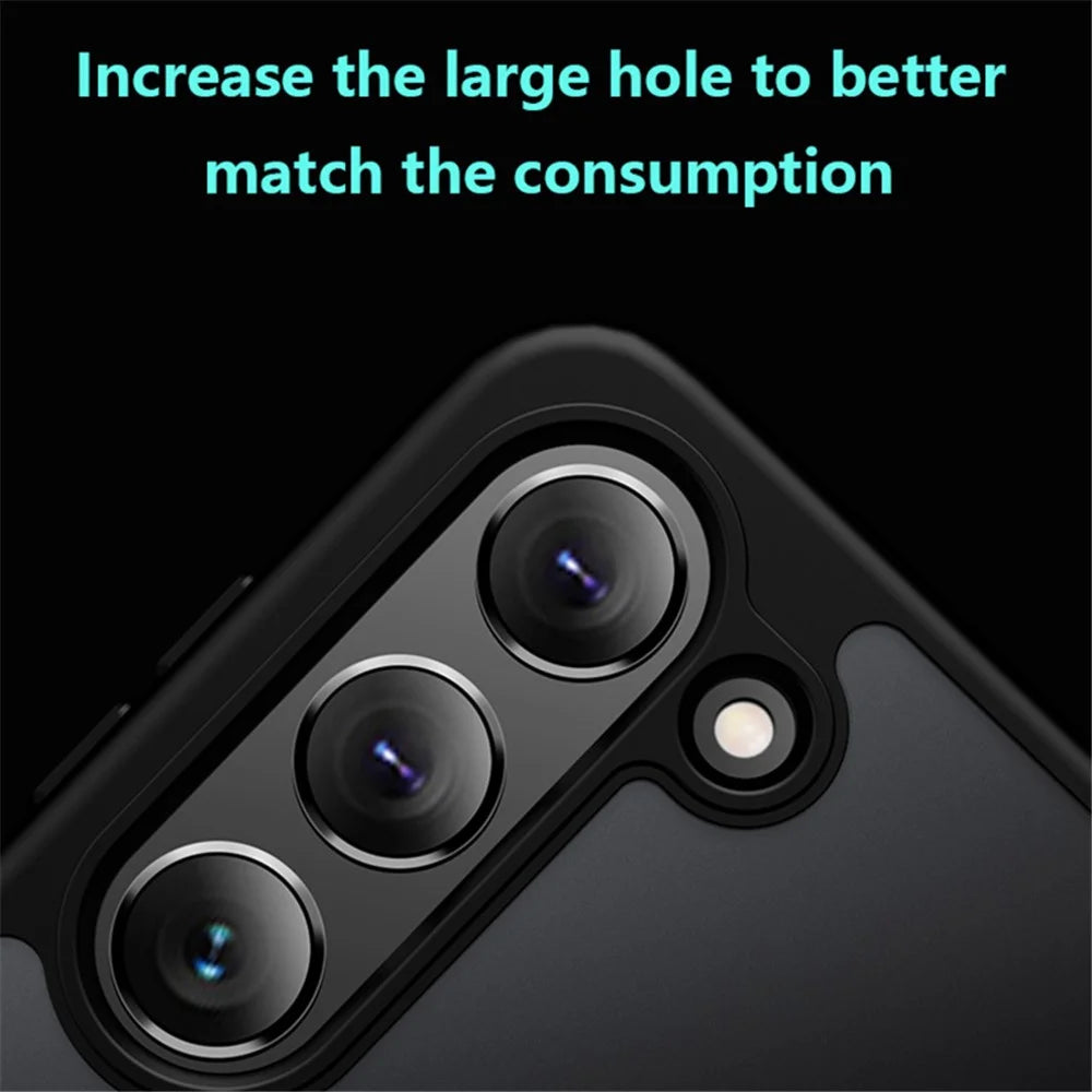 X-LEVEL For Samsung Galaxy S23 Ultra Anti-drop Airbags Matte Case TPU+PC Phone Cover - Black - 6