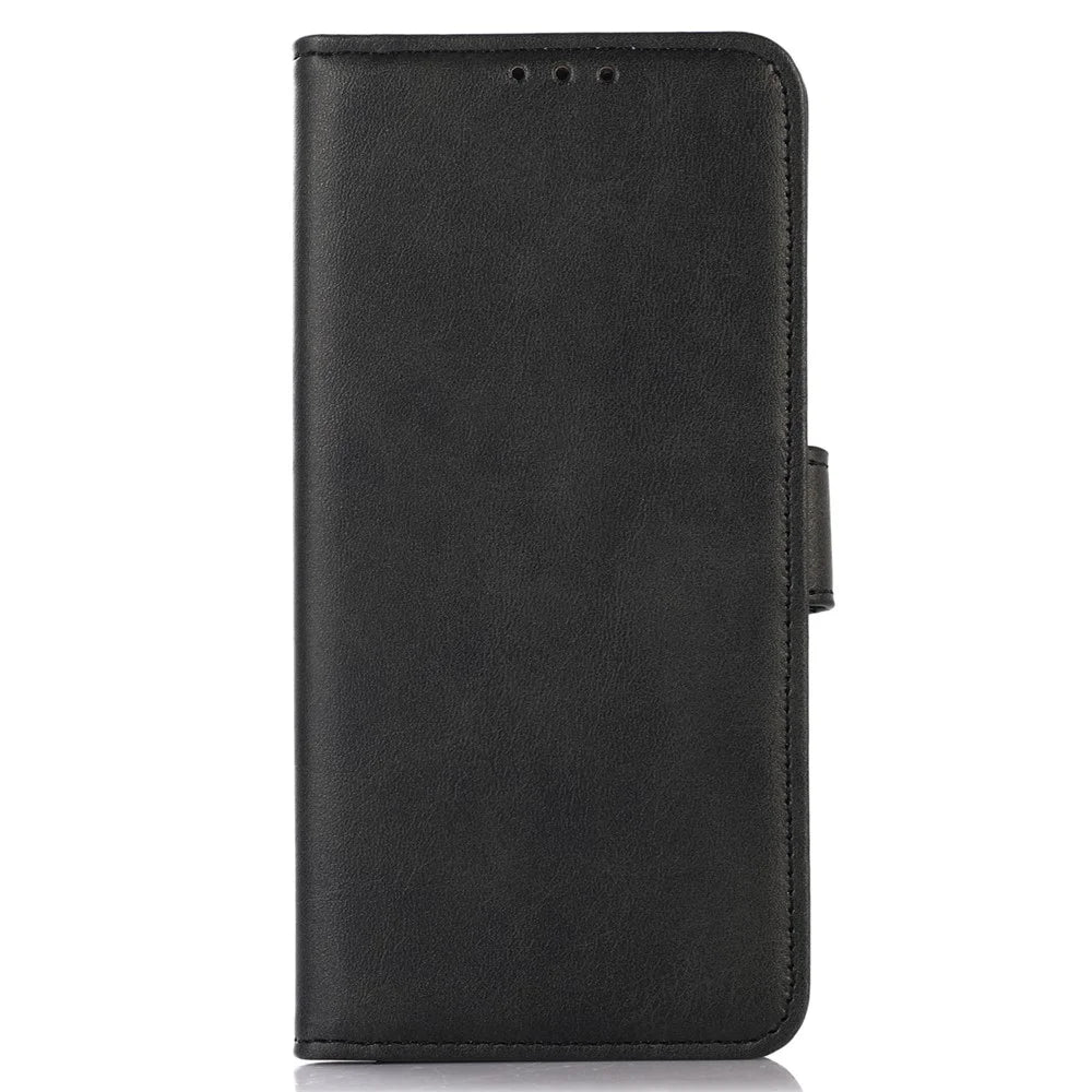 Stand Phone Case for OnePlus Nord 3 5G / Ace 2V , Wallet PU Leather Cowhide Texture Smartphone Cover - Black - 6