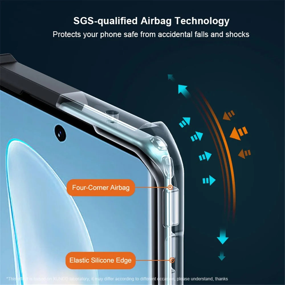 XUNDD For vivo S17 5G / V29 5G Acrylic+TPU Phone Case Drop-proof Cell Phone Back Cover - Black / Laser Texture - 3