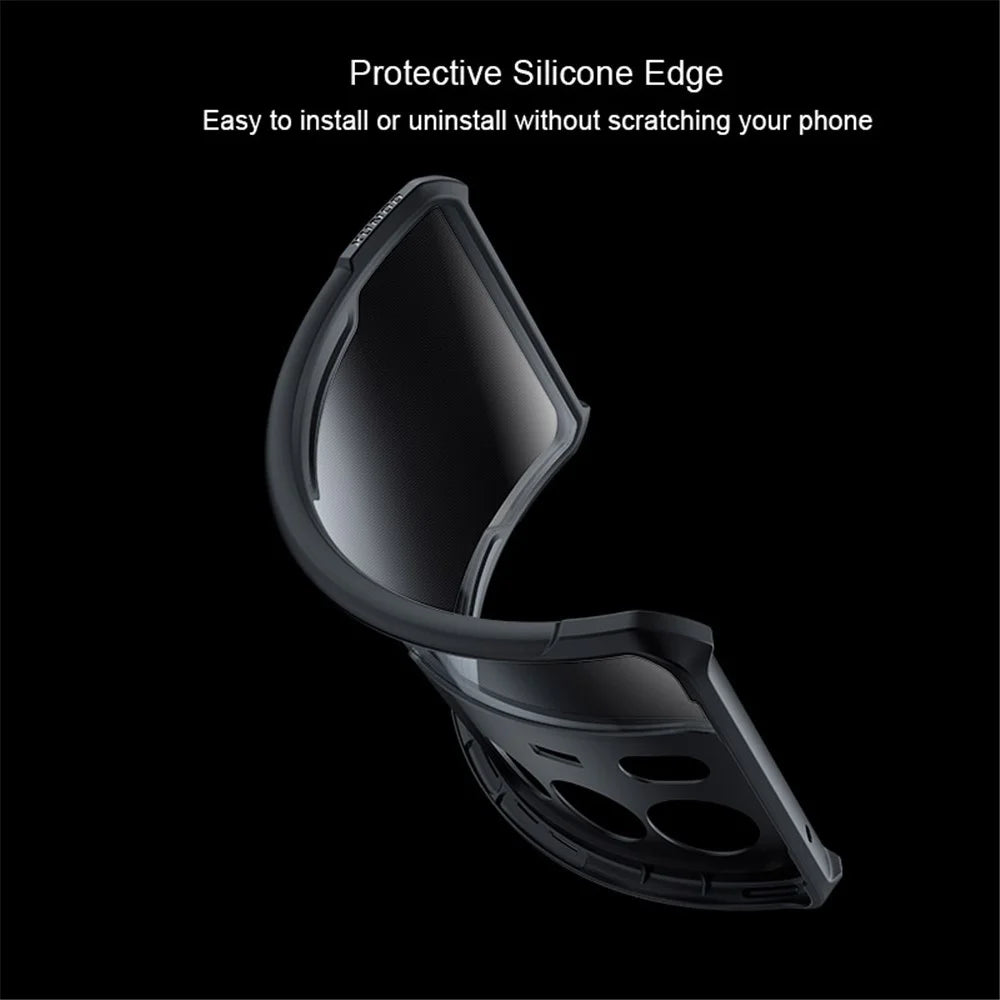 XUNDD For vivo S17 5G / V29 5G Acrylic+TPU Phone Case Drop-proof Cell Phone Back Cover - Black / Laser Texture - 4