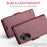For Realme 10 Pro+ 5G Leather Case CASEME 023 RFID Blocking 3 Card Slot Mobile Cover - Red - 5