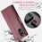 For Realme 10 Pro+ 5G Leather Case CASEME 023 RFID Blocking 3 Card Slot Mobile Cover - Red - 6