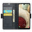 For Samsung Galaxy A12 Leather Case CASEME 023 RFID Blocking 3 Card Slot Mobile Cover - Black - 2