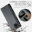 For Samsung Galaxy A12 Leather Case CASEME 023 RFID Blocking 3 Card Slot Mobile Cover - Black - 6