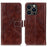 For iPhone 15 Pro Retro Leather Wallet Stand Case Crazy Horse Texture Smartphone Cover - Brown - 1
