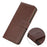 For iPhone 15 Pro PU Leather Wallet Case Litchi Texture Foldable Stand Phone Cover - Brown - 4