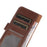 For iPhone 15 Pro PU Leather Wallet Case Litchi Texture Foldable Stand Phone Cover - Brown - 5