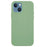 For iPhone 15 Plus Liquid Silicone Anti-drop Phone Case Soft Lining Back Cover - Mint Green - 1