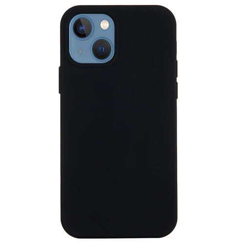 For iPhone 15 Flexible Liquid Silicone Phone Case Soft Lining Anti-drop Cover - Black - 1