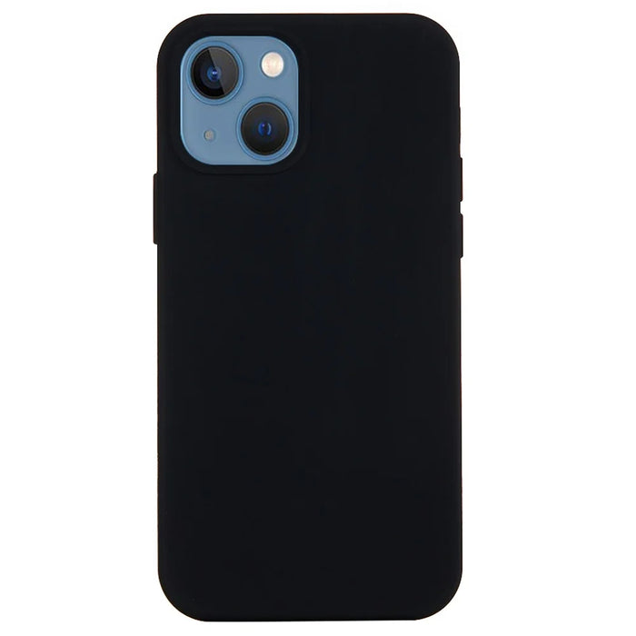 For iPhone 15 Flexible Liquid Silicone Phone Case Soft Lining Anti-drop Cover - Black - 1