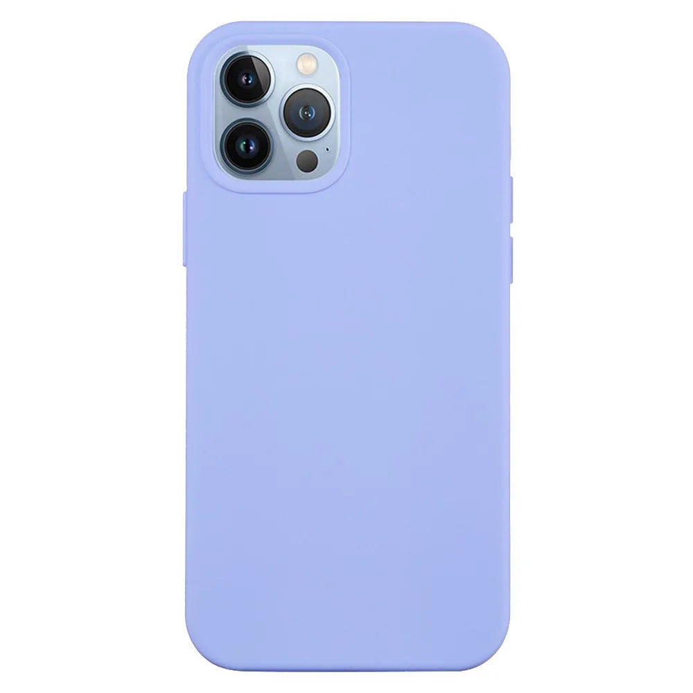 For iPhone 15 Pro Max Liquid Silicone Soft Lining Back Cover Anti-drop Phone Case - Light Purple - 1