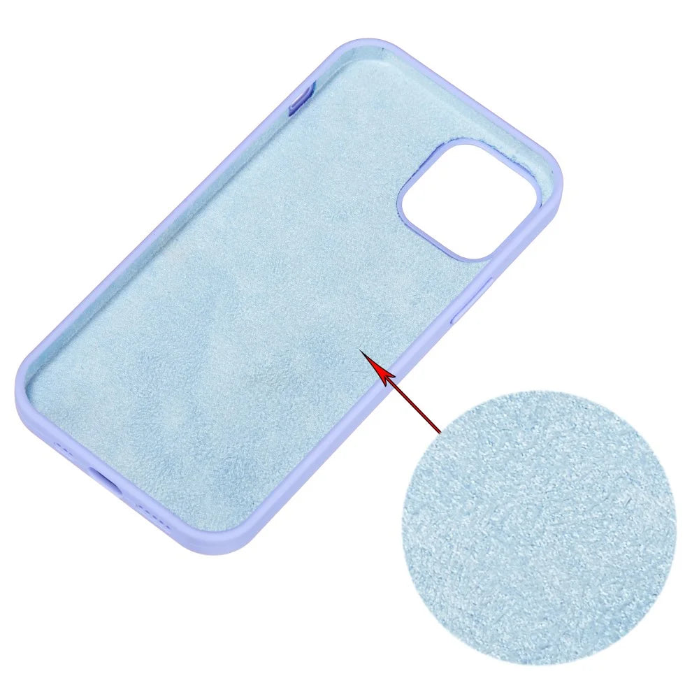 For iPhone 15 Pro Max Liquid Silicone Soft Lining Back Cover Anti-drop Phone Case - Light Purple - 3