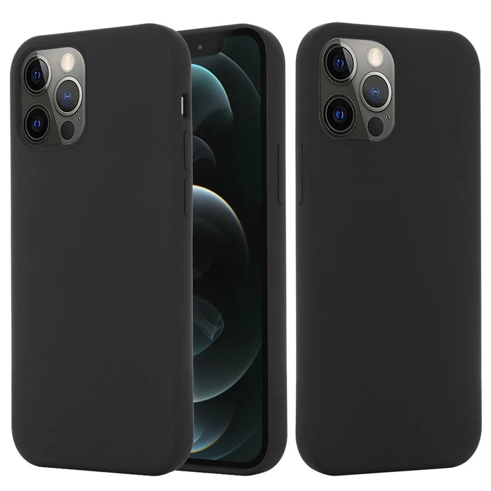 For iPhone 15 Pro Compatible with MagSafe Wireless Charging Phone Case Soft Anti-scratch Silicone Cover - Black - 3