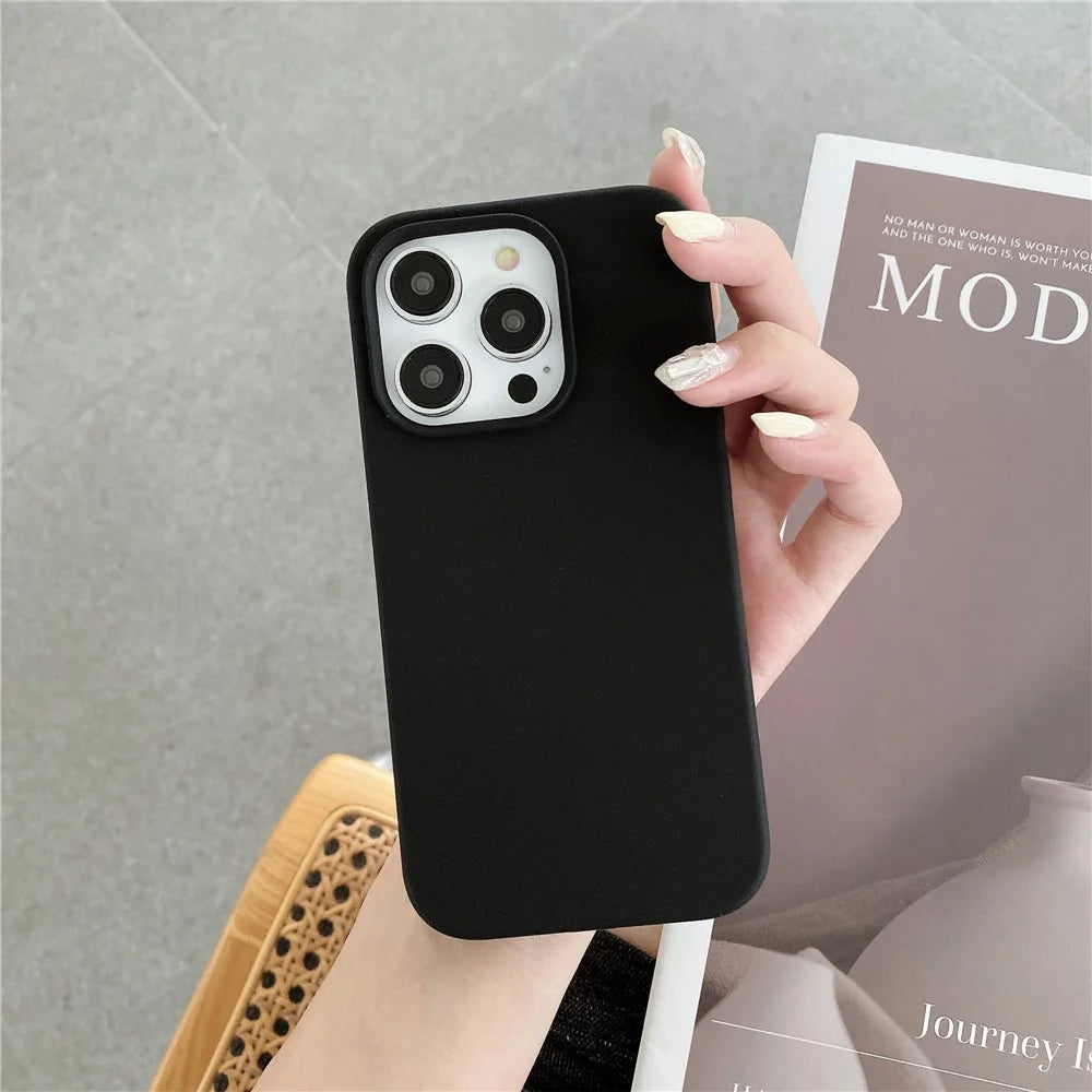 For iPhone 15 Pro Compatible with MagSafe Wireless Charging Phone Case Soft Anti-scratch Silicone Cover - Black - 7
