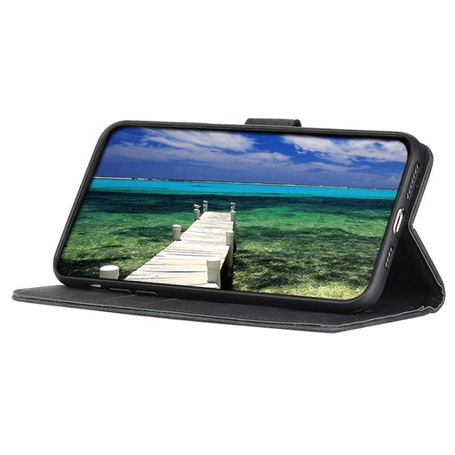 KHAZNEH For OnePlus Nord 3 5G / Ace 2V Retro Phone Stand Case PU Leather Drop-proof Wallet Cover - Black - 2