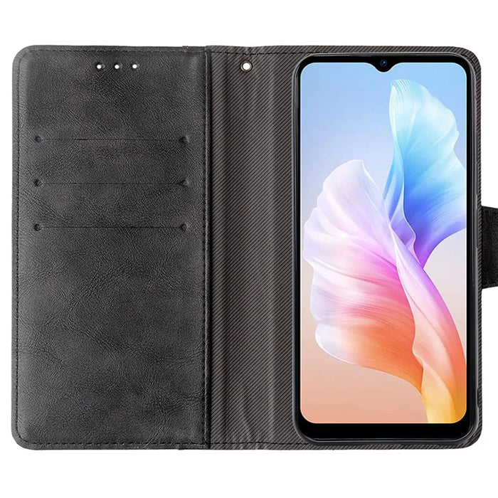 For Doogee X98 / X98 Pro PU Leather Wallet Case Full Protection Stand Phone Cover - Black - 2